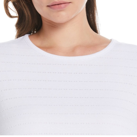 Rafaella Ladies Eyelet Top - White - Size XL - NWT - Picture 4 of 7